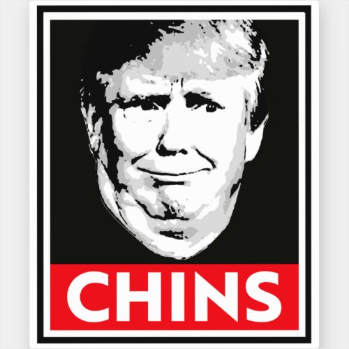 Trump Chins Sticker