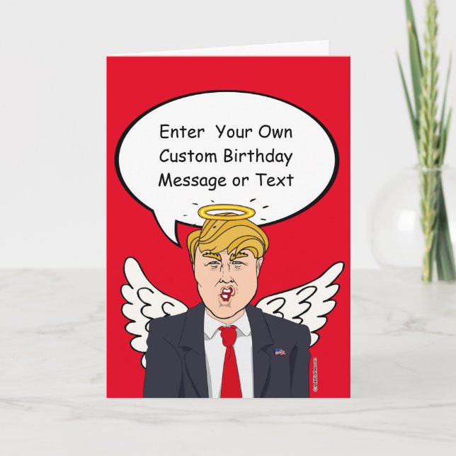 Trump Christmas Angel Card - Customize Your Messag (Front)
