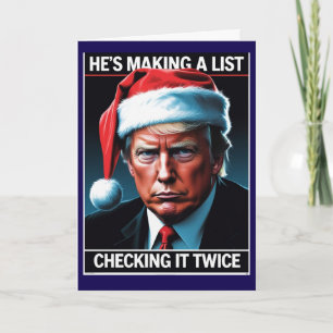 Trump Christmas Card Making a List Design