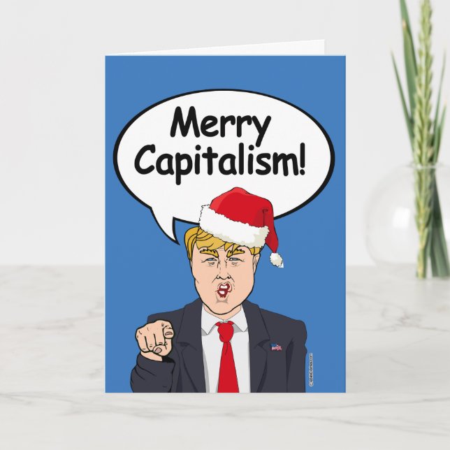 Trump Christmas Card - Merry Capitalism - (Front)