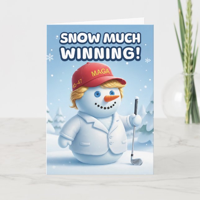 Trump Christmas Card | Snowman Trump (Front)