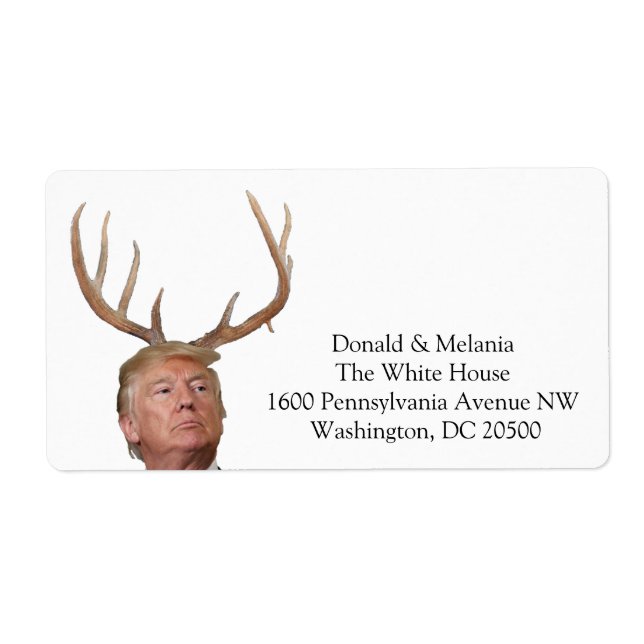 Trump Christmas: Deer Mr. President Label (Front)