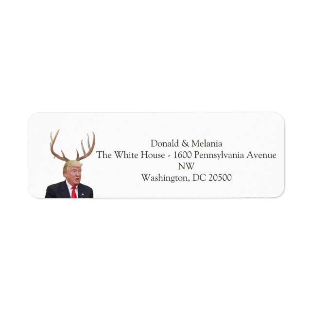 Trump Christmas: Deer Mr. President Label (Front)