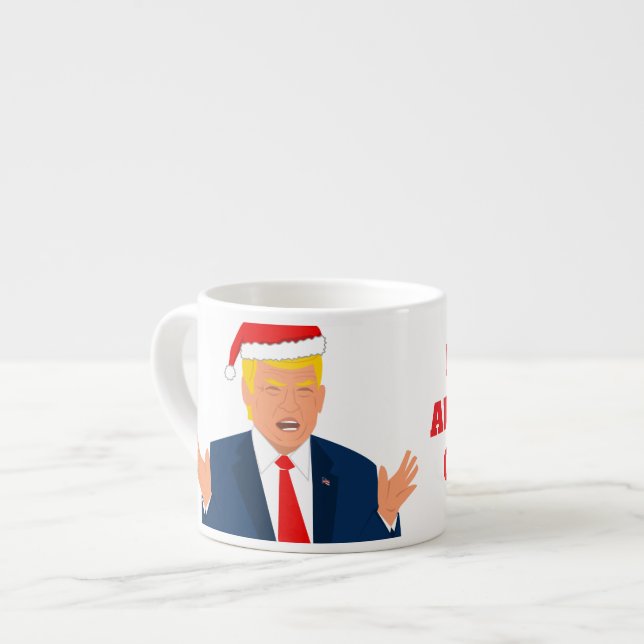 Trump Christmas espresso mug - Keep America Great (Front Left)
