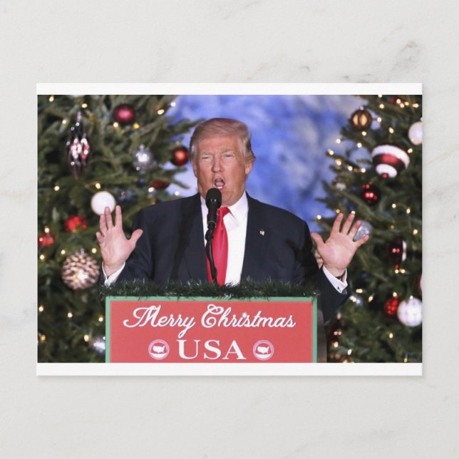 Trump Christmas Holiday Postcard (Front)