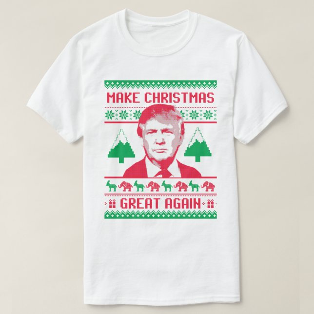 Trump Christmas - Make Christmas Great Again T-Shirt (Design Front)