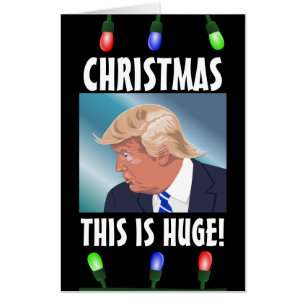 TRUMP CHRISTMAS OVERSIZED HUGE GREETING Card