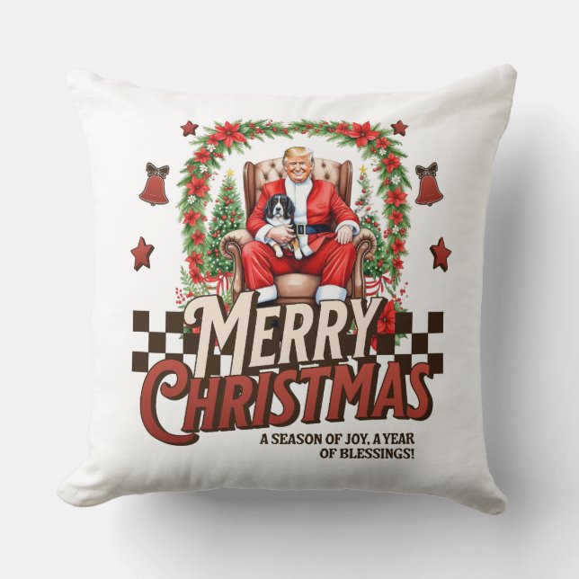 Trump Christmas Pillow (Front)