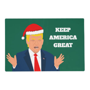 Trump Christmas Santa Keep America Great Placemats