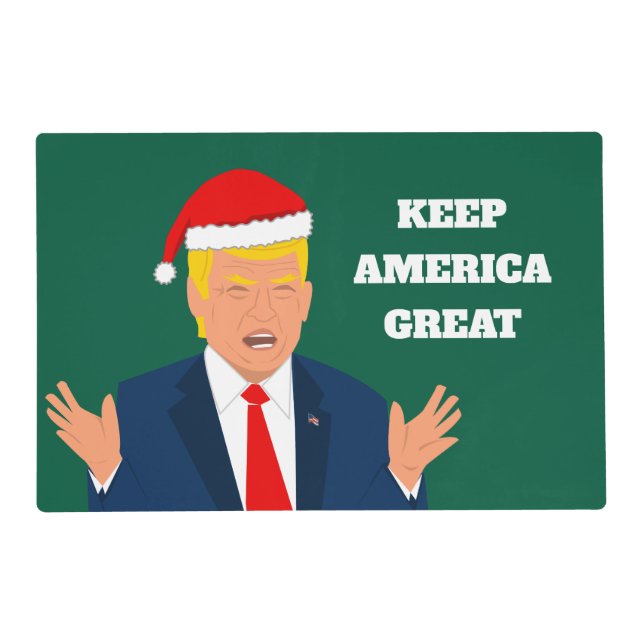 Trump Christmas Santa Keep America Great Placemats (Front)