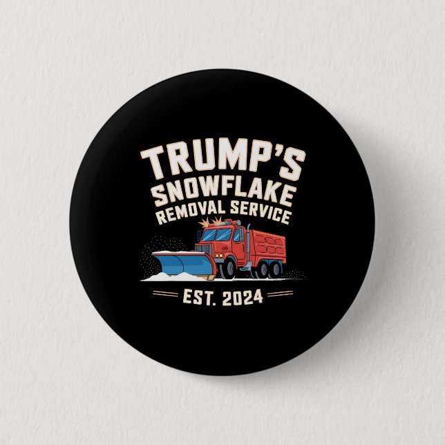 Trump Christmas Snowflake Removal Service 1  Button (Front)