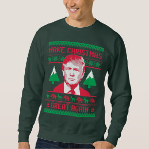 Trump Christmas Sweater - Make Christmas Great Aga