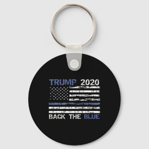 Trump Ck The Blue Thin Blue Line Police Support Te Keychain