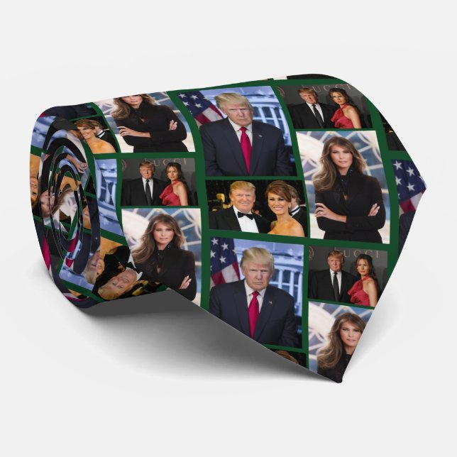 TRUMP COLLAGE NECK TIE (Rolled)