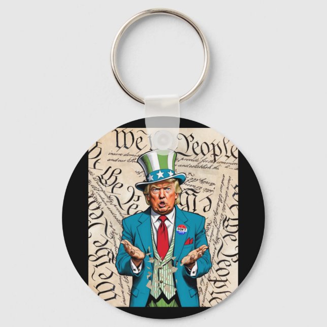Trump Constitution Of The Usa Needs To Be Reread  Keychain (Front)