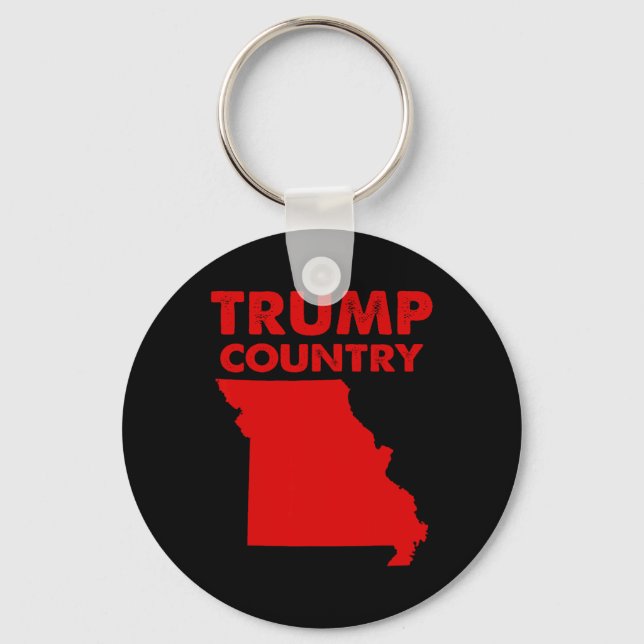 Trump Country Missouri Red State Map Republican Tr Keychain (Front)