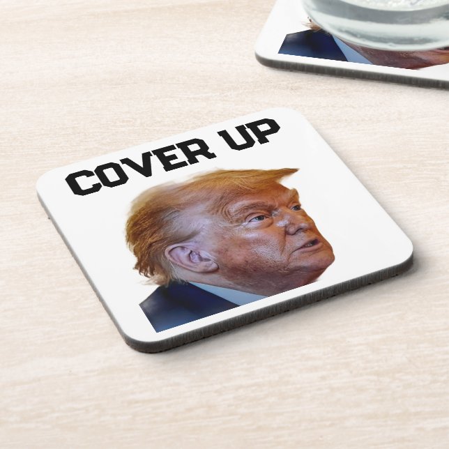 Trump Cover Up Beverage Coaster (Left Side)