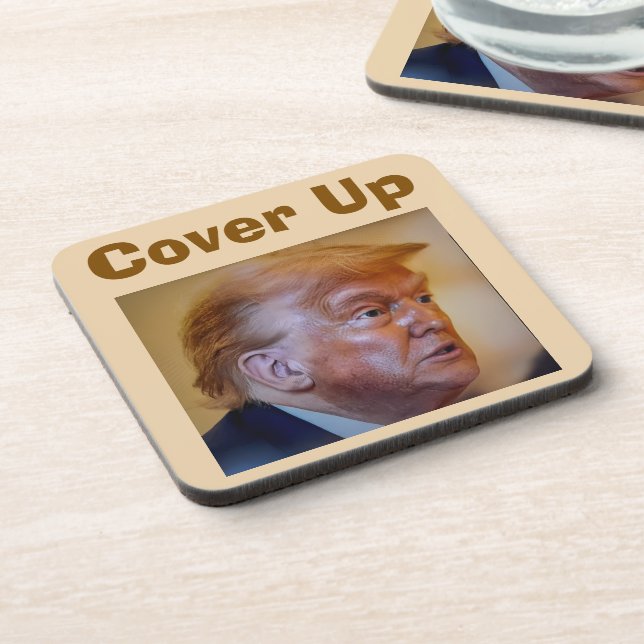 Trump/Cover Up Beverage Coaster (Left Side)