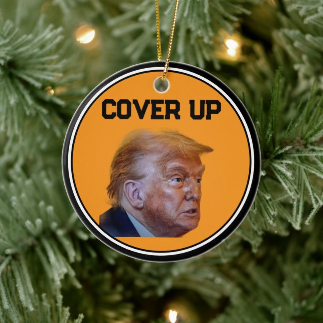 Trump Cover Up Beverage Coaster Ceramic Ornament (Tree)