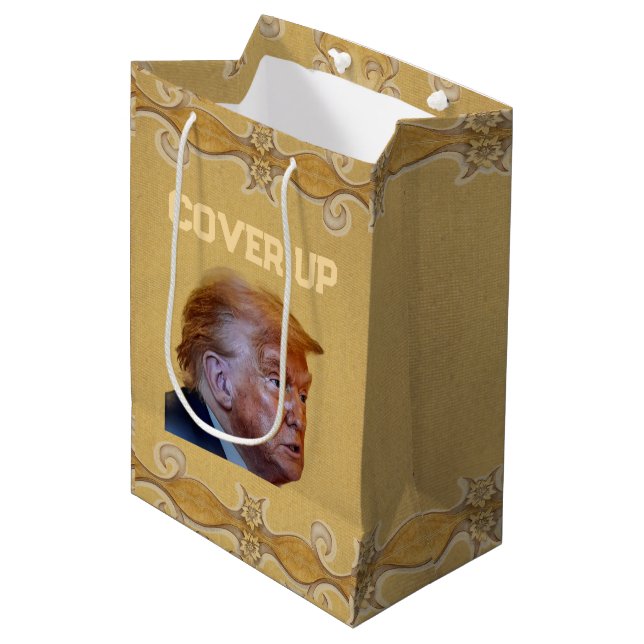 Trump Cover Up Gift Bag (Front Angled)