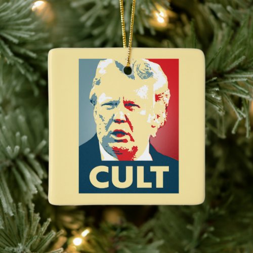 Trump Cult Ceramic Ornament