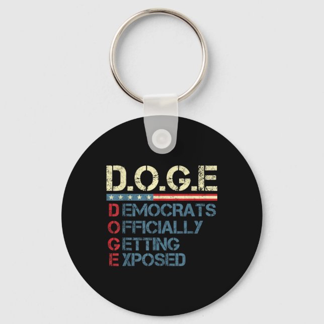 Trump D.o.g.e Doge Department Of Government Keychain (Front)
