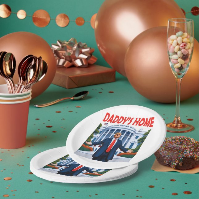 Trump Daddys Home Paper Plates (Multi)