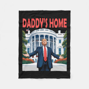 Trump Daddys Home White House 1 Fleece Blanket