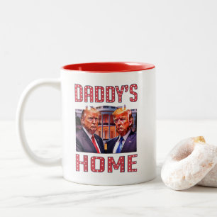 Trump Daddys Home White House 2024 Two-Tone Coffee Mug