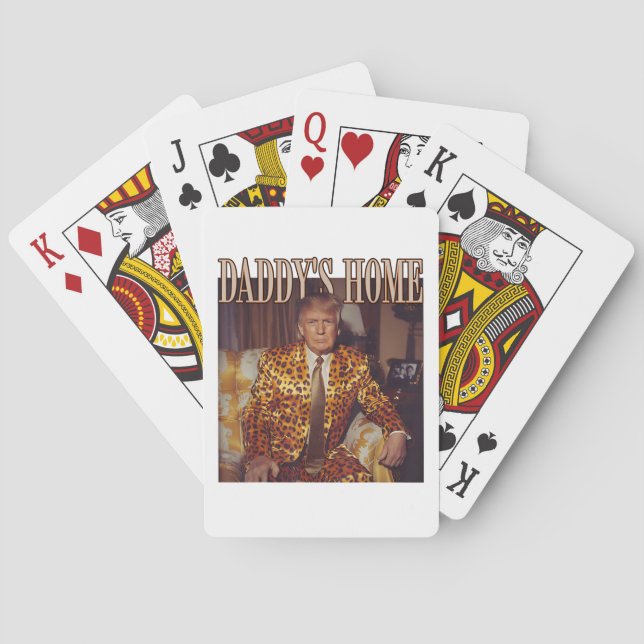 Trump Daddys Home White House | Trump Gift Poker Cards (Back)