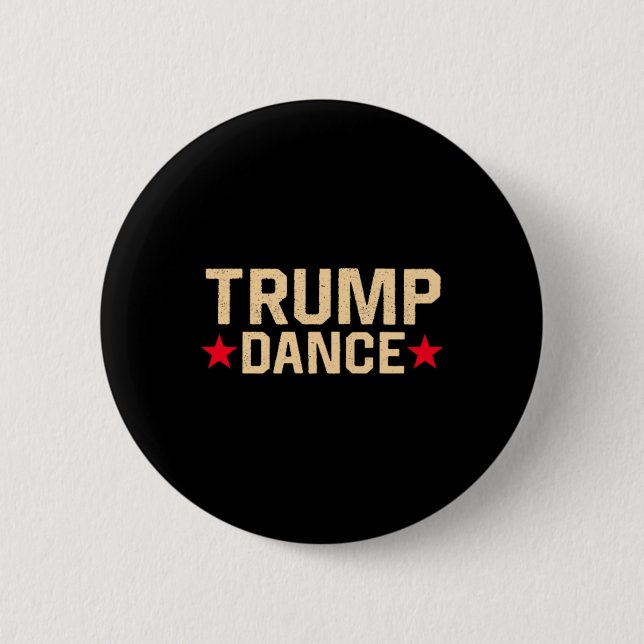 Trump Dance 2024 Qr 4547 Funny Trump Dancing Code  Button (Front)