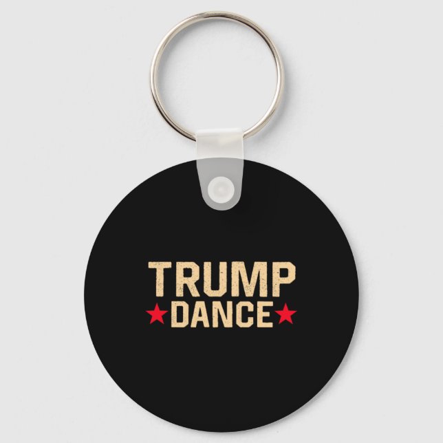 Trump Dance 2024 Qr 4547 Funny Trump Dancing Code  Keychain (Front)