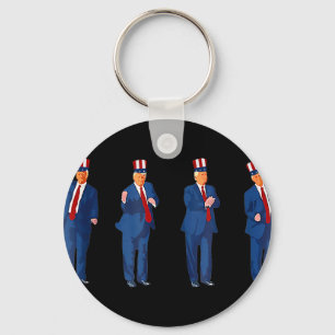 Trump Dance 4th Of July Trump 2025 _1 Keychain