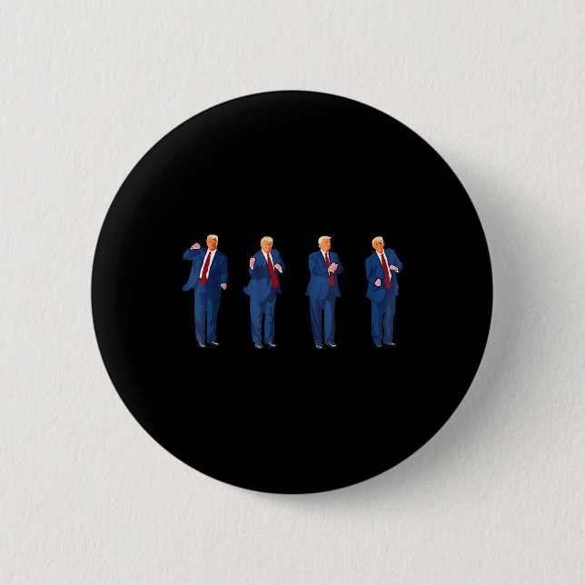 Trump Dance 4th Of July Trump 2025  Button (Front)