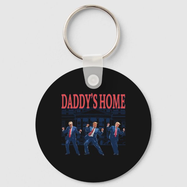 Trump Dance Daddy's Home Retro 1  Keychain (Front)
