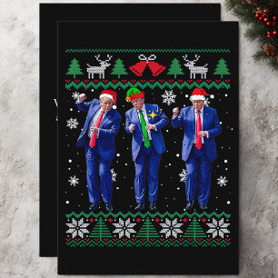 Trump Dance , Funny Trump Santa Claus Dance Holiday Card