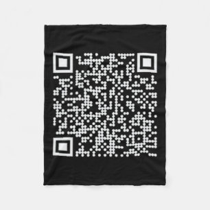 Trump Dance Qr Funny President Trump Dancing Code Fleece Blanket