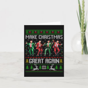 Trump Dance Santa Claus Make Christmas Great Again Card