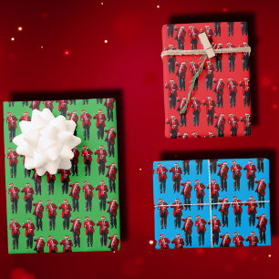 Trump Dance Trump Santa Hat Claus Dance Wrapping Paper Sheets