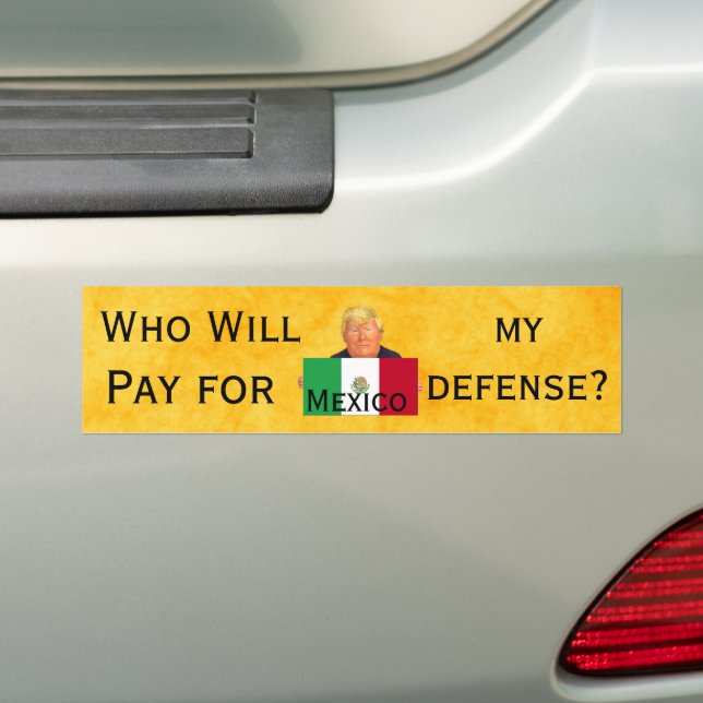 Trump Defense Bumper Sticker (On Car)