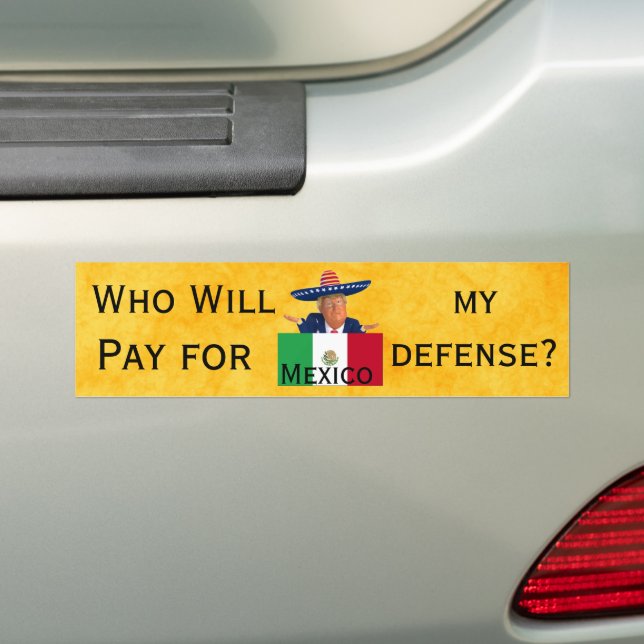 Trump Defense Bumper Sticker (On Car)