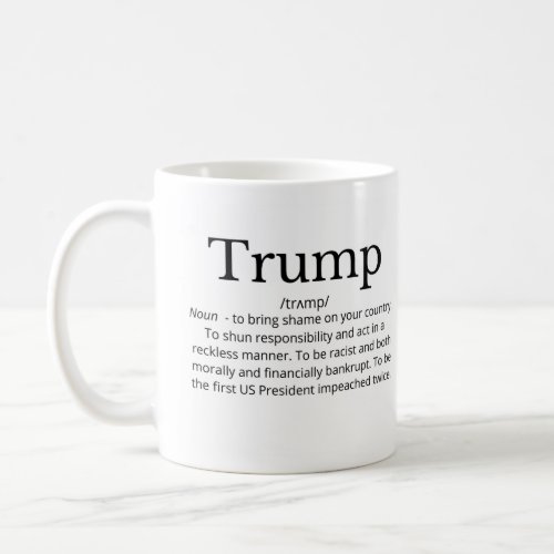 trump definition political funny coffee mug