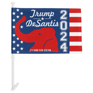 TRUMP DESANTIS 2024 BIBLICAL CAR FLAG