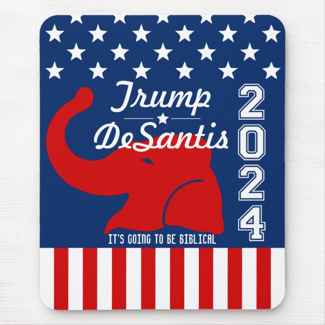 TRUMP DESANTIS 2024 BIBLICAL MOUSE PAD (Front)