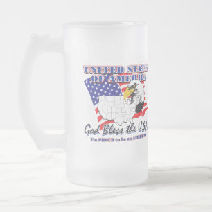 Trump DeSantis 2024 Frosted Glass Beer Mug