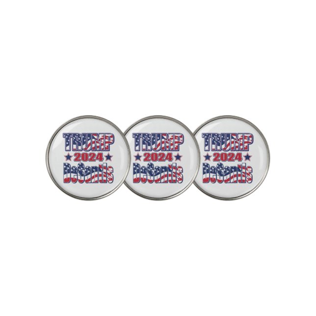 Trump DeSantis 2024 Golf Ball Marker (3 Up)