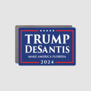 Trump DeSantis 2024 make America Florida Car Magnet