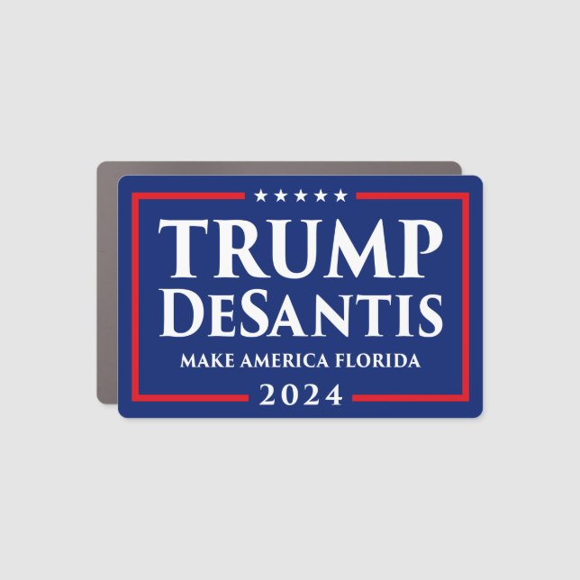 Trump DeSantis 2024 make America Florida Car Magnet (Front)