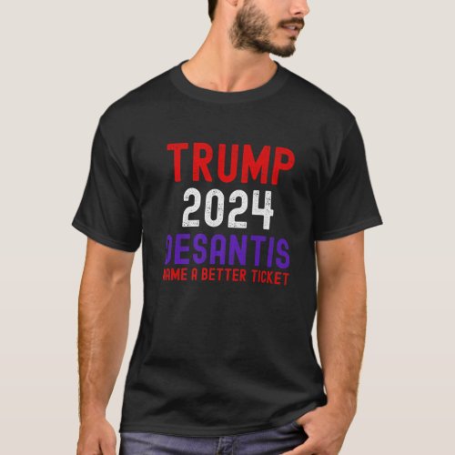 Trump Desantis 2024 USA Presidential Election 24 T_Shirt