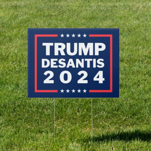 Trump DeSantis 2024 Yard Sign